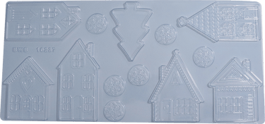 Forma De Chocolate - Folha De Modelagem - Placa Decorativa De Natal- BWB10237